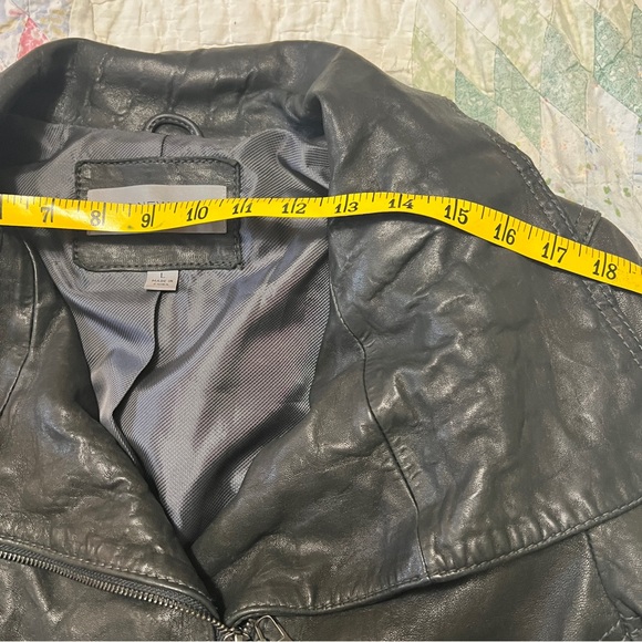 Marc New York Andrew Marc Leather Motorcycle Jacket L - Picture 9 of 11